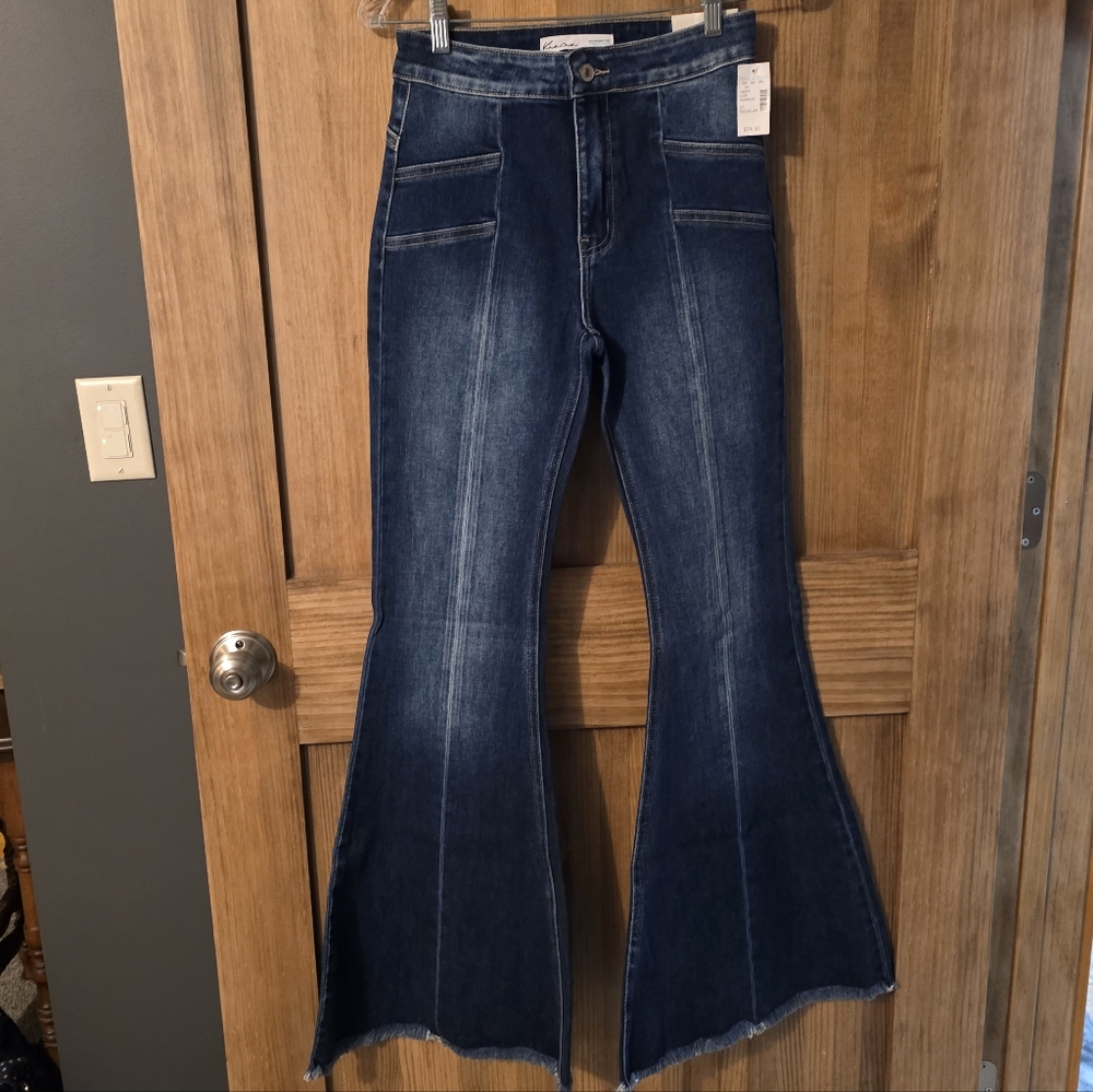 KanCan Dark Blue Flare Jeans